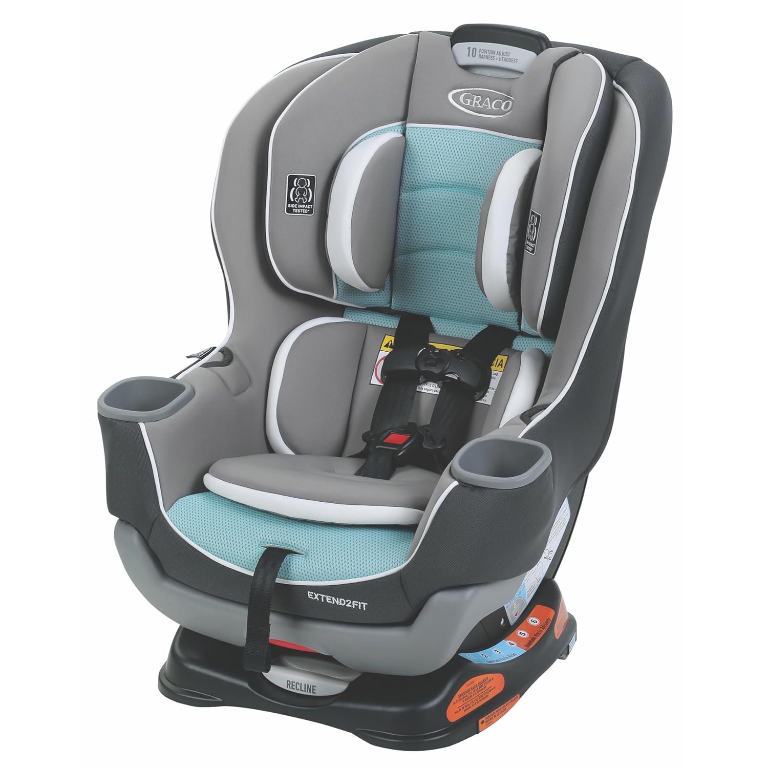 Graco® Extend2Fit Convertible Car Seat, Spire, Safe and Comfortable Ride Designed for Growing Children