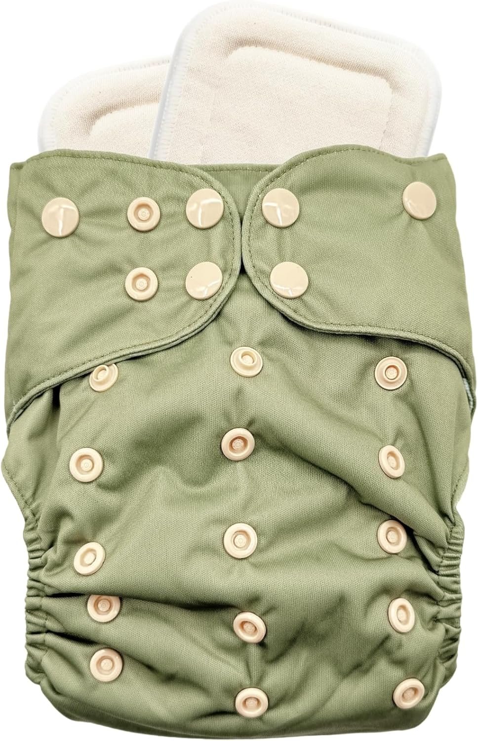 Sprout Pocket Cloth Diaper – Adjustable & Reusable Cloth Diaper with 1 Insert – Soft, Washable, Leakproof (Sage Olive)