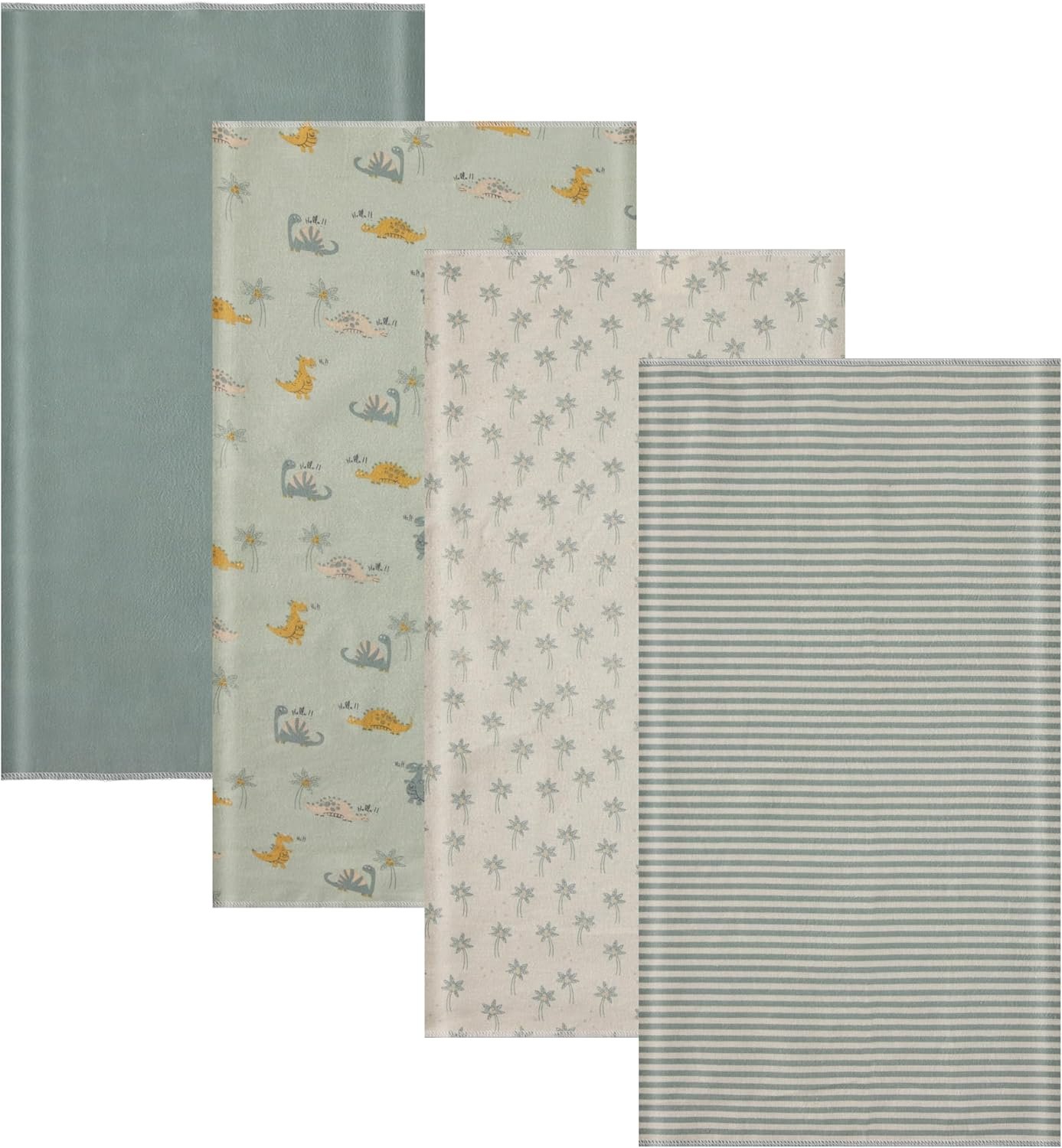 Cudlie 4 Pack Receiving Blankets: Ultra-Soft Essentials for Baby Boys and Girls, Swaddling, Cuddling and Nursing. Multipack for Infants, Newborns and Babies. Perfect for Baby Showers and Everyday