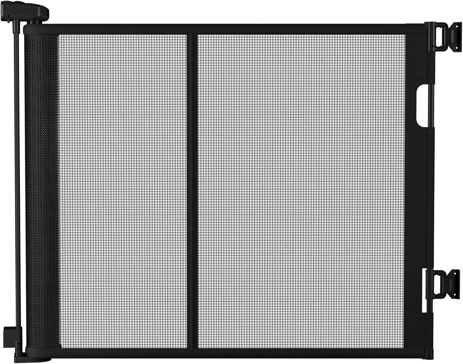 55 inches Retractable Baby Gate, 34 inches Tall Extra Wide Pet Gate for Stairs, Hallways and Doorways, Indoor Outdoor Safety Gate for Toddlers & Small Dogs, Black