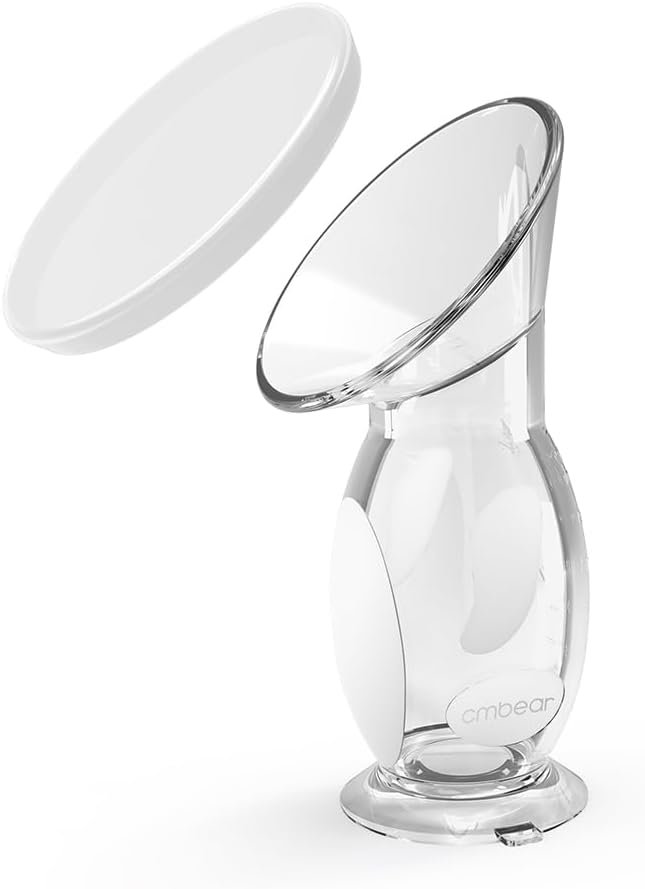 Silicone Manual Breast Pump - 4oz/100ml Capacity, Food Grade, Soft Bottle for Gentle Breast Milk Collection