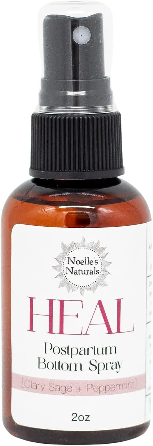 All Natural Postpartum Bottom Spray with Witch Hazel - 2oz - Cooling, Healing, Soothing, perineal spritz for moms during postpartum recovery after childbirth