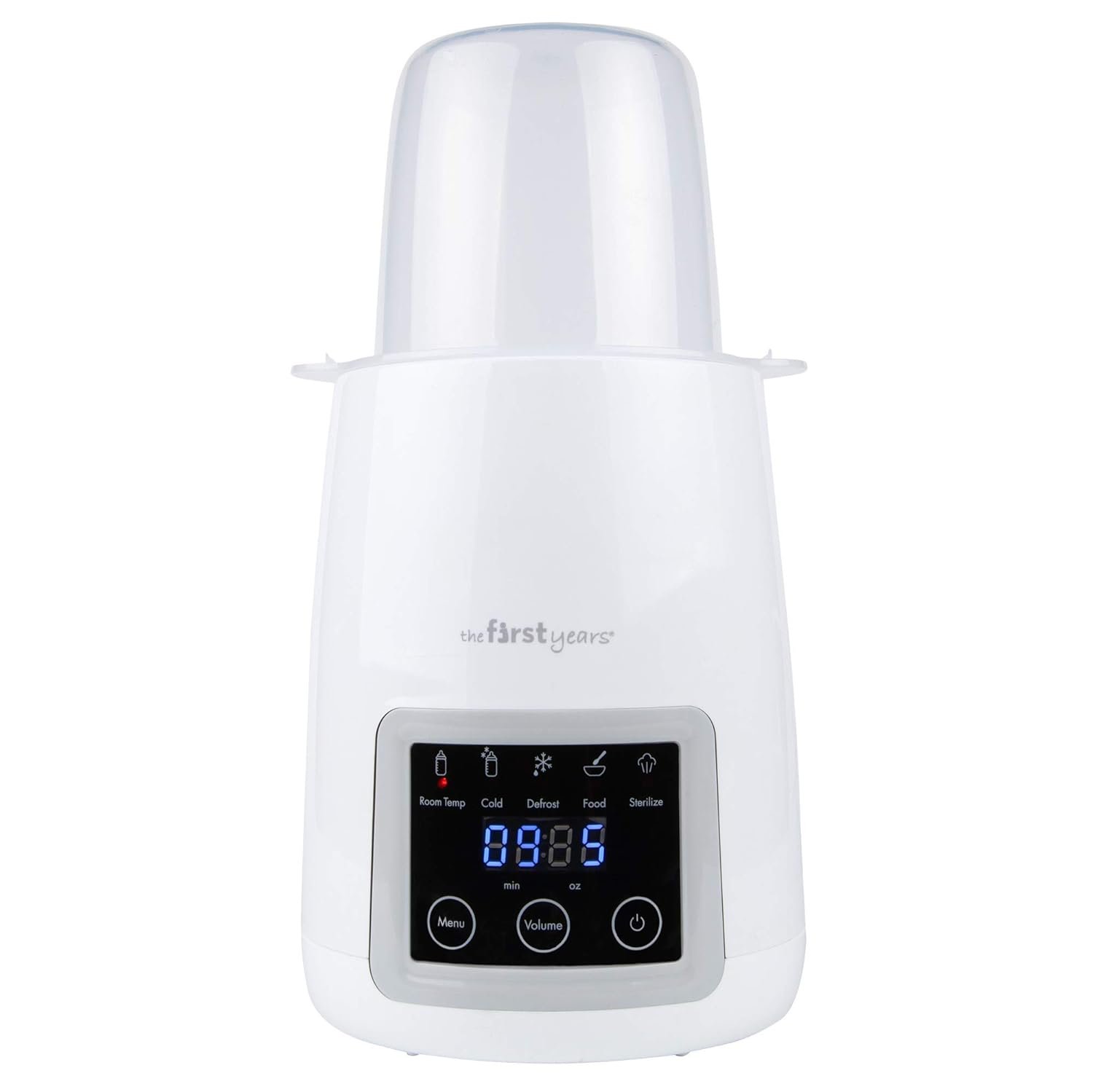 The First Years Gentle Warmth Digital Baby Bottle Warmer - Bottle Warmer for Breastmilk, Baby Formula, and Baby Food - Includes Milk Warmer, Basket, and Cup - White