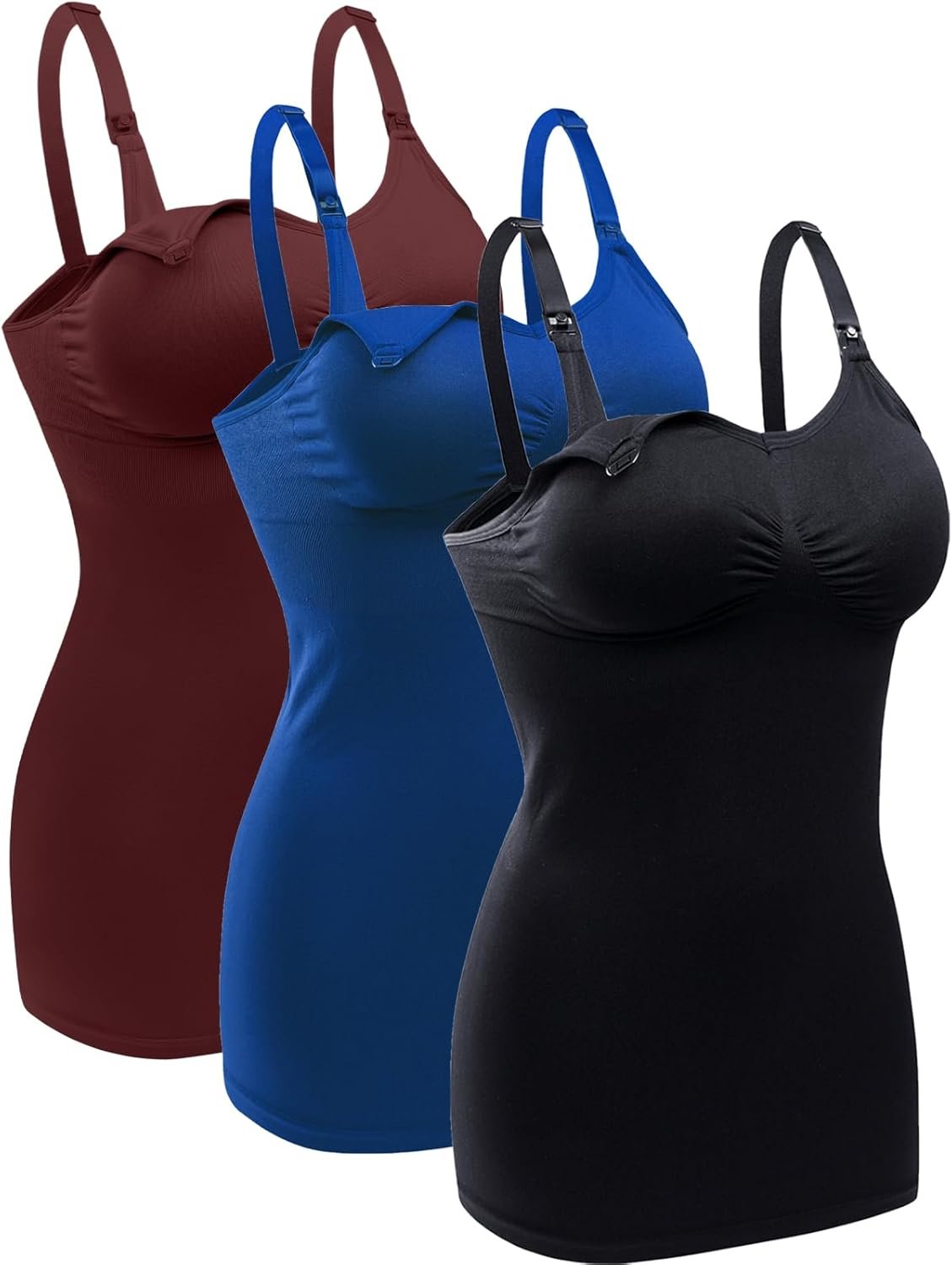 Womens Nursing Tank Tops Built in Bra for Breastfeeding Maternity Camisole Brasieres