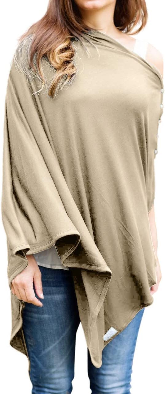Byrd & Blume Maternity Nursing Cover Breathable Lightweight Breastfeeding Cover Wrap Shawl Scarf Poncho Full 360