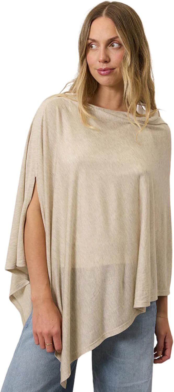 Solly Baby Nursing Cover, Ultra-Breathable, Lightweight Breastfeeding Cover-Up, Buttery-Soft Fabric, Universal Fit, Postpartum Essentials, Newborn Must Haves, Flax