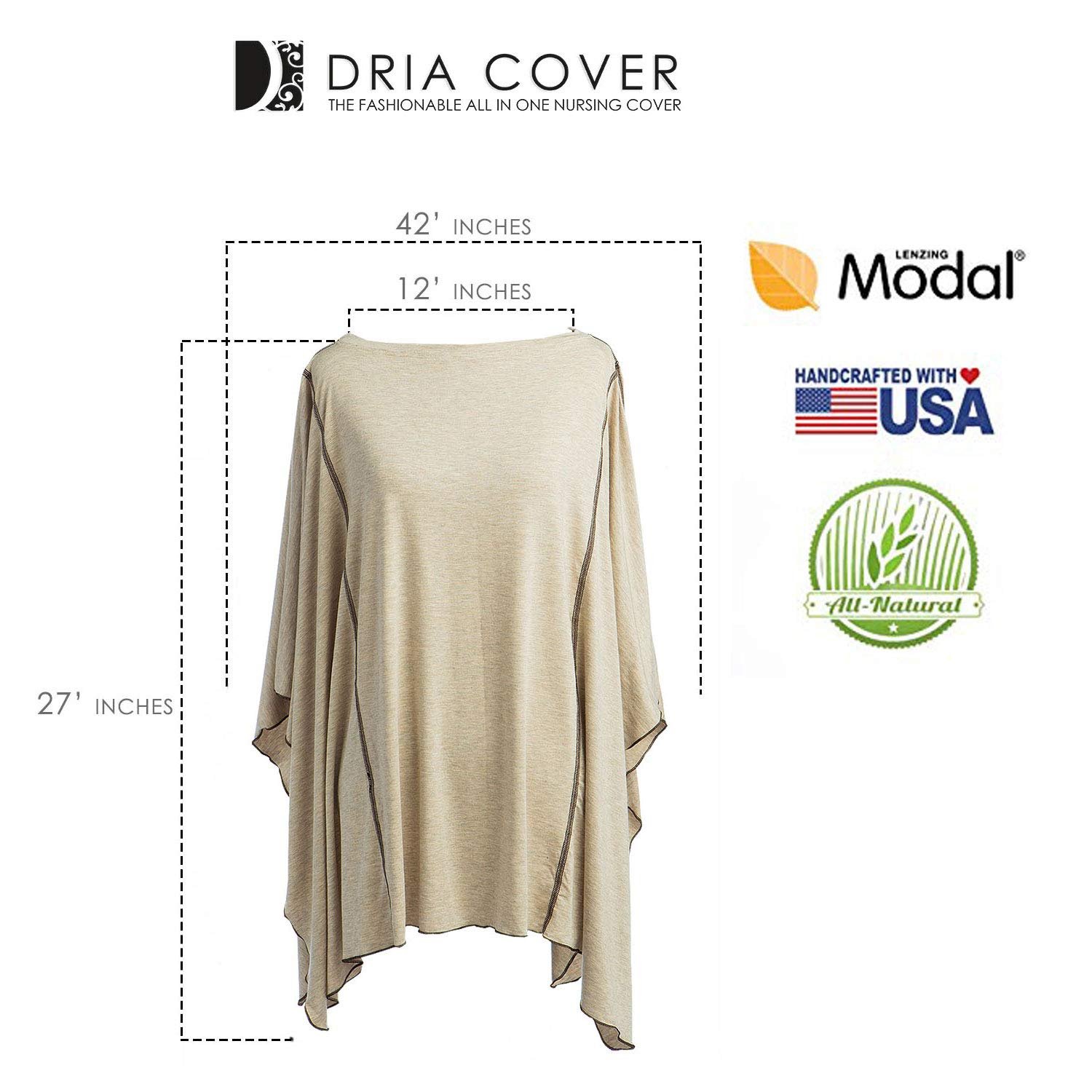 Solana Nursing Cover By Dria: Premium Breastfeeding Poncho made with Organic Modal Fabric.