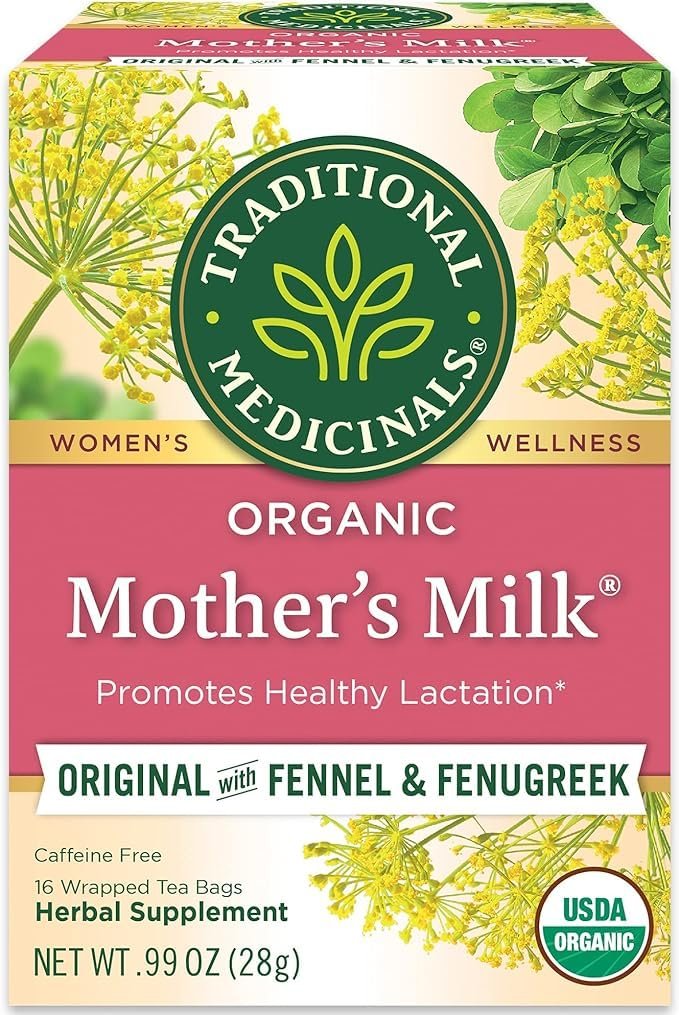 Traditional Medicinals Organic Mother’s Milk Herbal Tea, Promotes Healthy Lactation, (Pack of 1) - 16 Tea Bags