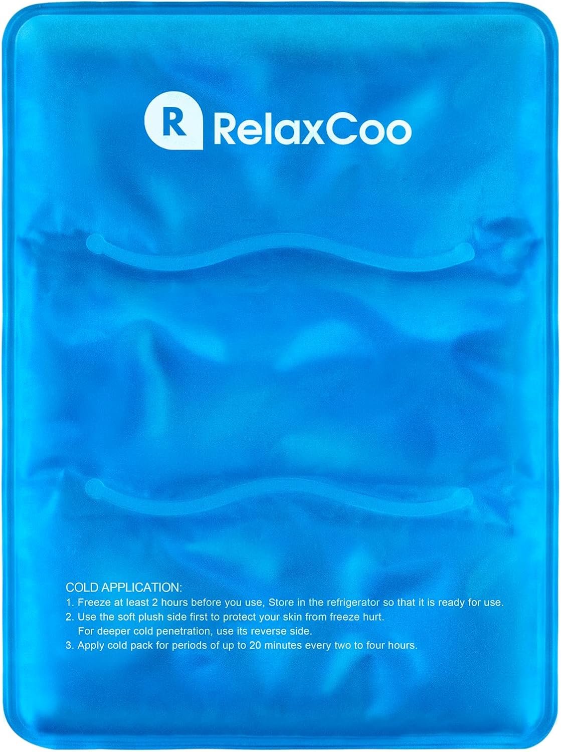 RelaxCoo Large Flexible Ice Pack for Injuries Reusable Gel, 11x14.5 Inches, Cold Compress for Hip, Shoulder, Knee, Back Pain, Swelling, Bruises, Surgery