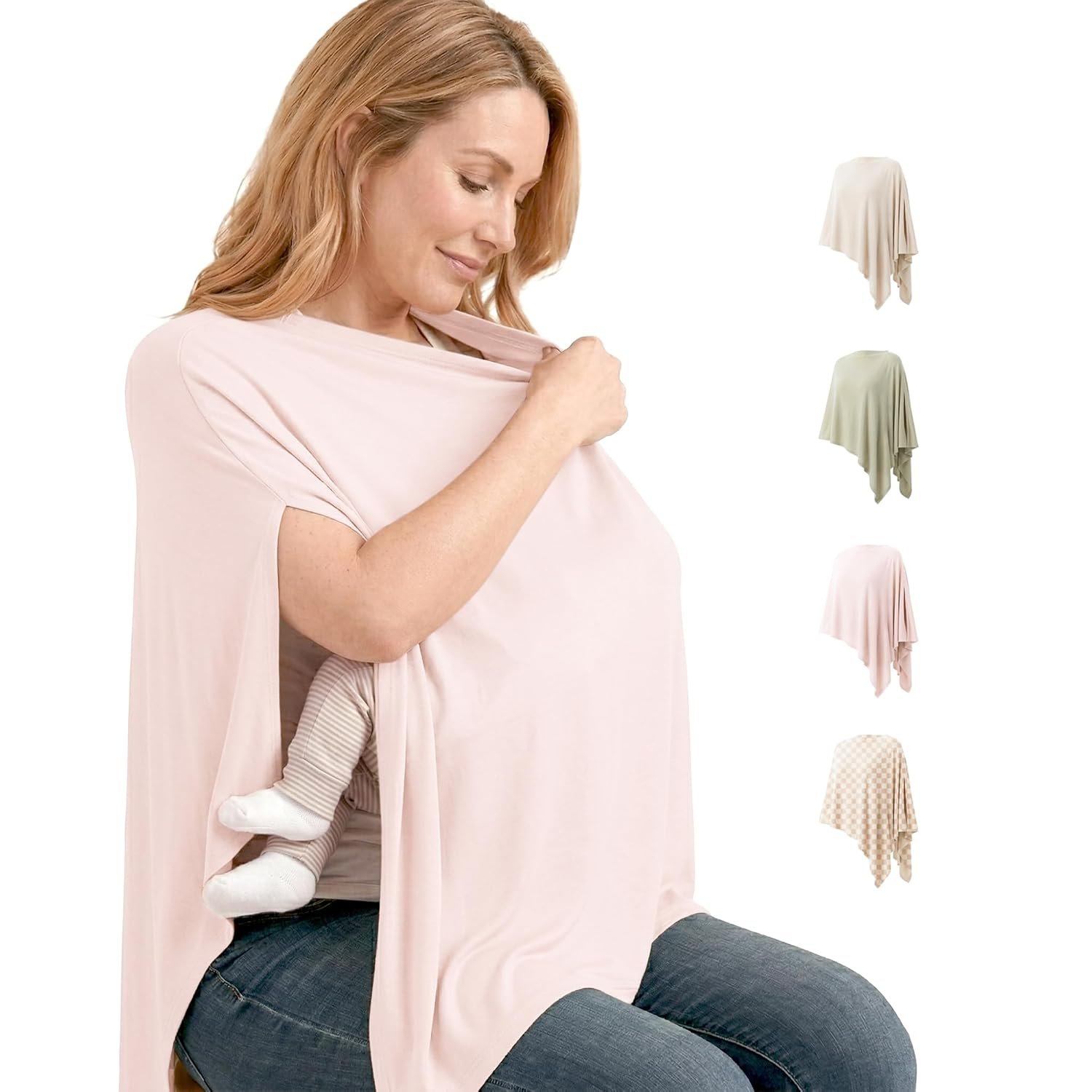 Niceye Chic Nursing Cover for Breastfeeding, Wearable Nursing Scarf for Confident Public Feeding, Soft Breastfeeding Cover for Moms